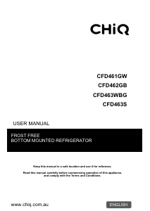 Handleiding Chiq CFD462GB Koel-vries combinatie