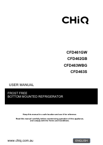 Manual Chiq CFD461GW Fridge-Freezer