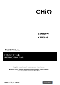 Handleiding Chiq CTM400M Koel-vries combinatie