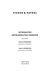 Handleiding Fisher and Paykel RS6121WRUK1 Koel-vries combinatie