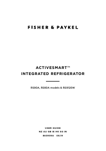 Handleiding Fisher and Paykel RS80AU1 Koel-vries combinatie