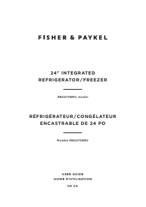Handleiding Fisher and Paykel RB2470BRV1 Koel-vries combinatie