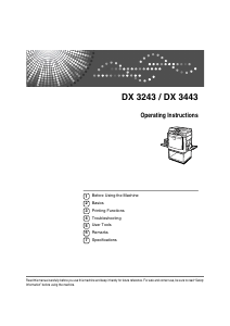 Manual Ricoh DX 3243 Printer