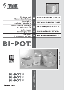 Mode d’emploi Fiamma Bi-Pot 30 Toilette portable