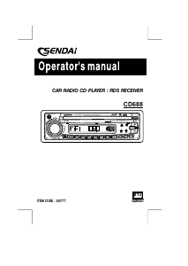 Manual Sendai CD688 Car Radio