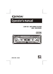 Manual Sendai CD788 Car Radio