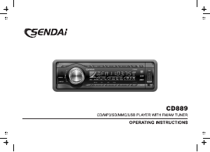 Manual Sendai CD889 Car Radio