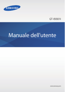 Manuale Samsung GT-I9301I Galaxy S3 Neo Telefono cellulare