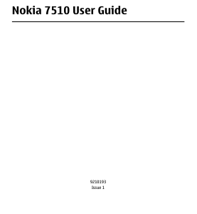 Handleiding Nokia 7510 Supernova Mobiele telefoon