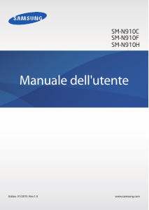 Manuale Samsung SM-N910H Galaxy Note 4 Telefono cellulare