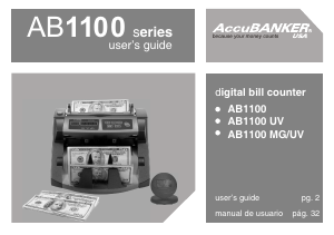 Manual AccuBANKER AB1100 UV Banknote Counter