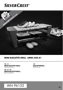 Bruksanvisning SilverCrest IAN 96155 Raclette grill
