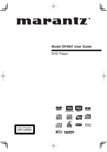 Manual de uso Denon DV4001 Reproductor DVD