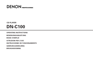 Mode d’emploi Denon DN-C100 Lecteur CD