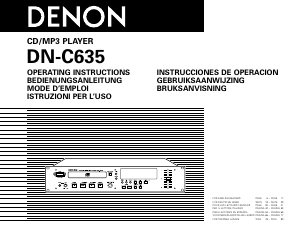 Manual de uso Denon DN-C635 Reproductor de CD