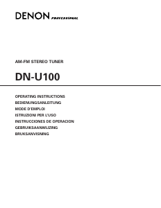 Mode d’emploi Denon DN-U100 Tuner
