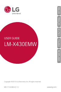 Handleiding LG LM-X430EMW Mobiele telefoon
