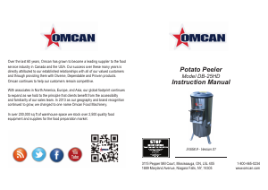 Manual Omcan DB-25HD Potato Peeler