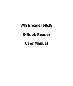 Manual Hanvon WISE N618 E-Reader