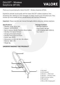 Manual Valore BTi35 Dulcet Headset