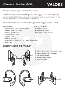 Handleiding Valore M12 Headset