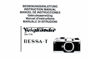 Handleiding Voigtländer Bessa T Camera