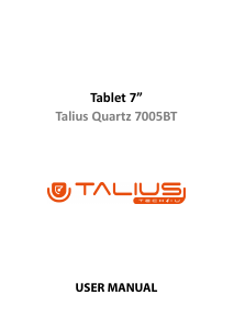 Manual Talius Quartz 7005BT Tablet