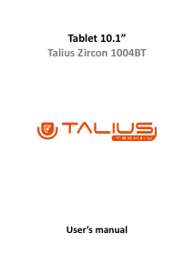 Manual Talius Zircon 1004BT Tablet