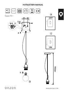 Kasutusjuhend Qazqa 89824 Cappo 1 Lamp