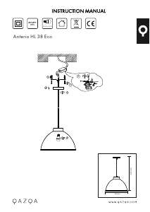 Manual de uso Qazqa 94785 Anterio 38 Basic Lámpara