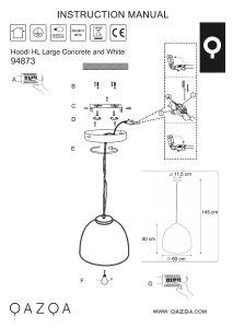 Mode d’emploi Qazqa 94873 Hoodi Lampe