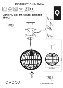 Hướng dẫn sử dụng Qazqa 98042 Cane Ball 50 Đèn