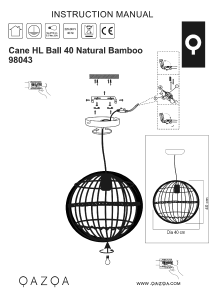 Manual Qazqa 98043 Cane Ball 40 Lampă
