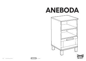 Manual de uso IKEA ANEBODA Mesilla de noche