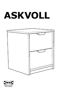 Manual IKEA ASKVOLL Mesa de cabeceira