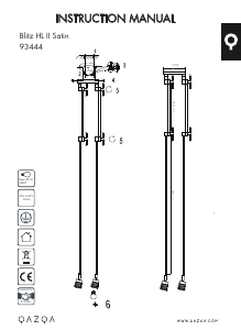 Manuale Qazqa 98669 Blitz II zwart Lampada