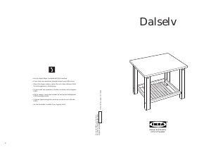 Manual IKEA DALSELV Mesa de cabeceira