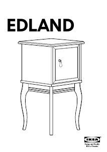 Manual IKEA EDLAND Bedside Table