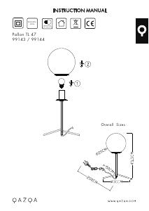 Bruksanvisning Qazqa 99144 Pallon Lampa