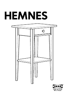 كتيب طاولة السرير الجانبية HEMNES إيكيا