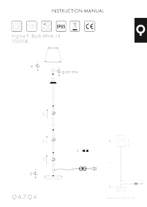 説明書 Qazqa 102358 Virginia ランプ