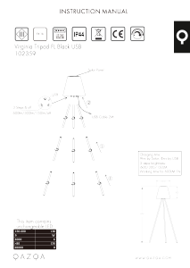 Kullanım kılavuzu Qazqa 102359 Virginia Lamba