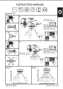 Manual de uso Qazqa 102462 Sputnik Lámpara