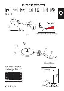 Manual de uso Qazqa 102524 Notia Lámpara