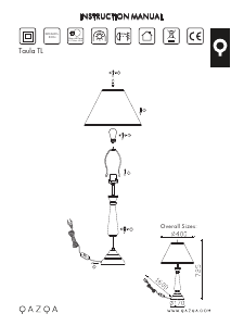 Hướng dẫn sử dụng Qazqa 102536 Taula Đèn