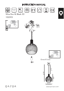 Priročnik Qazqa 102593 Wire Dos Svetilka