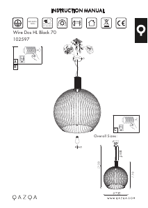 Hướng dẫn sử dụng Qazqa 102597 Wire Dos Đèn