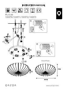 Hướng dẫn sử dụng Qazqa 102970 Plu Đèn