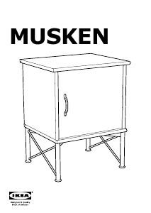 Bruksanvisning IKEA MUSKEN Nattbord