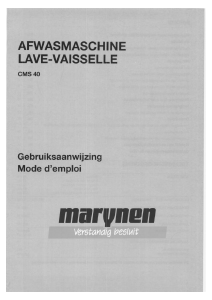 Mode d’emploi Marijnen CMS40 Lave-vaisselle